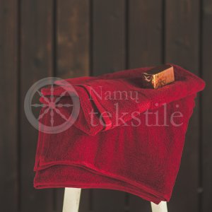 Cotton terry towel burgundy